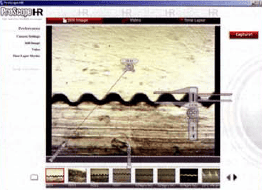 IMAGE 3: This 400X slice of a 25% dot at 200 line screen shows the "nubby" dot profile resulting from conventional digital platemaking techniques. Note the broad bevel, rounded shoulder and shallow relief depth.